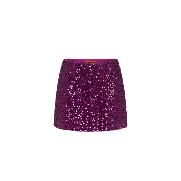 Dizzy Sequin Skirt in Amethyst