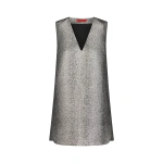Simon Miller Fountain Metallic Mini Dress in Pewter | Mini Dresses | Coveti