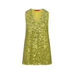 Simon Miller Fountain Sequin Dress in Metallic Pear | Mini Dresses | Coveti