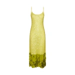 Simon Miller Imogen Sequin Midi Dress in Peridot Combo | Midi Dresses | Coveti