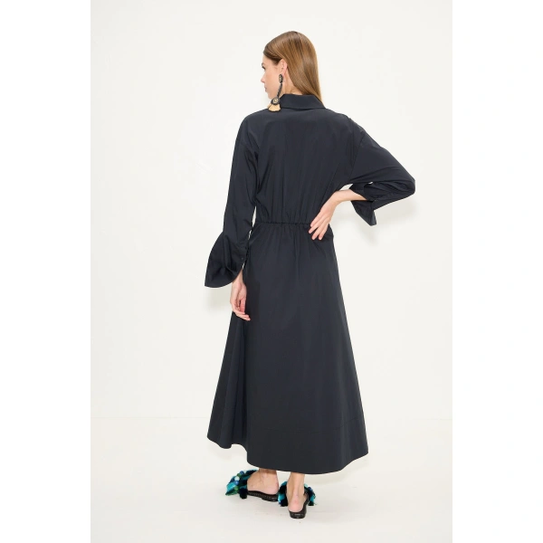 Simon Miller Inna Poplin Maxi Dress in Black | Maxi Dresses | Coveti