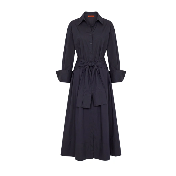Inna Poplin Maxi Dress in Black