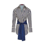 Simon Miller Inna Poplin Top in Cobalt Stripe Combo | Shirts | Coveti