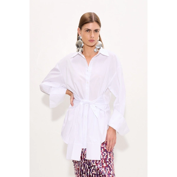 Simon Miller Inna Poplin Top in Macadamia | Shirts | Coveti