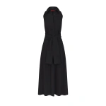 Simon Miller Inna Sleeveless Poplin Dress in Black | Maxi Dresses | Coveti
