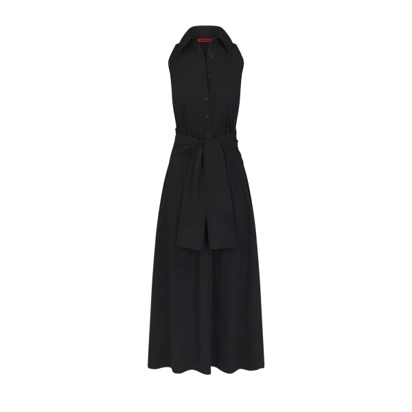 Inna Sleeveless Poplin Dress in Black