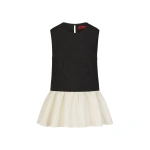 Simon Miller Iris Moire Top in Black and Bone | Sleeveless Tops | Coveti