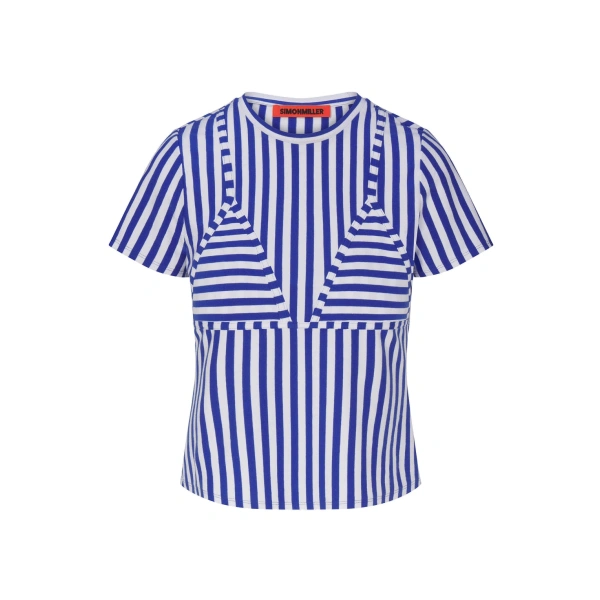 Kini Striped Tee in Blue Stripe