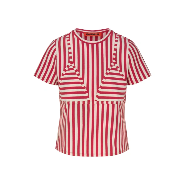 Kini Striped Tee in Venetian Red Stripe