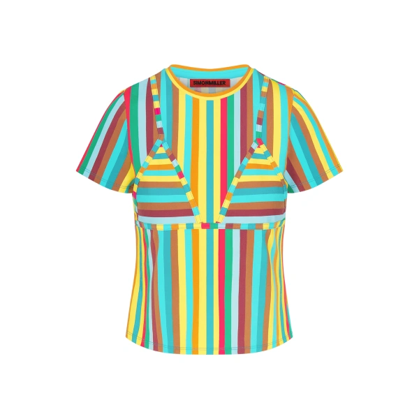 Kini Striped Tee in Vibrant Multi Stripe