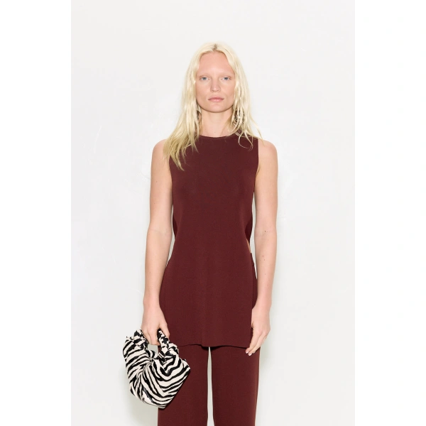 Simon Miller Knits By Canoga Top in Choco Brown | Sleeveless Tops | Coveti