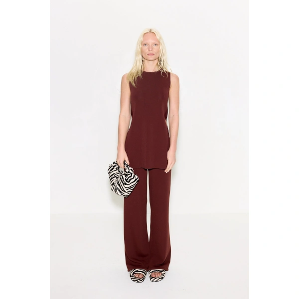 Simon Miller Knits By Canoga Top in Choco Brown | Sleeveless Tops | Coveti