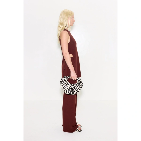 Simon Miller Knits By Jabber Pant in Choco Brown | Wide-Leg Pants | Coveti