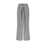 Simon Miller Lima Poplin Pant in Black and White Stripe | Wide-Leg Pants | Coveti
