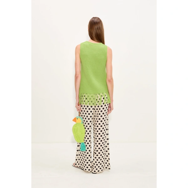 Simon Miller Lisel Knit Top in Lime | Sleeveless Tops | Coveti