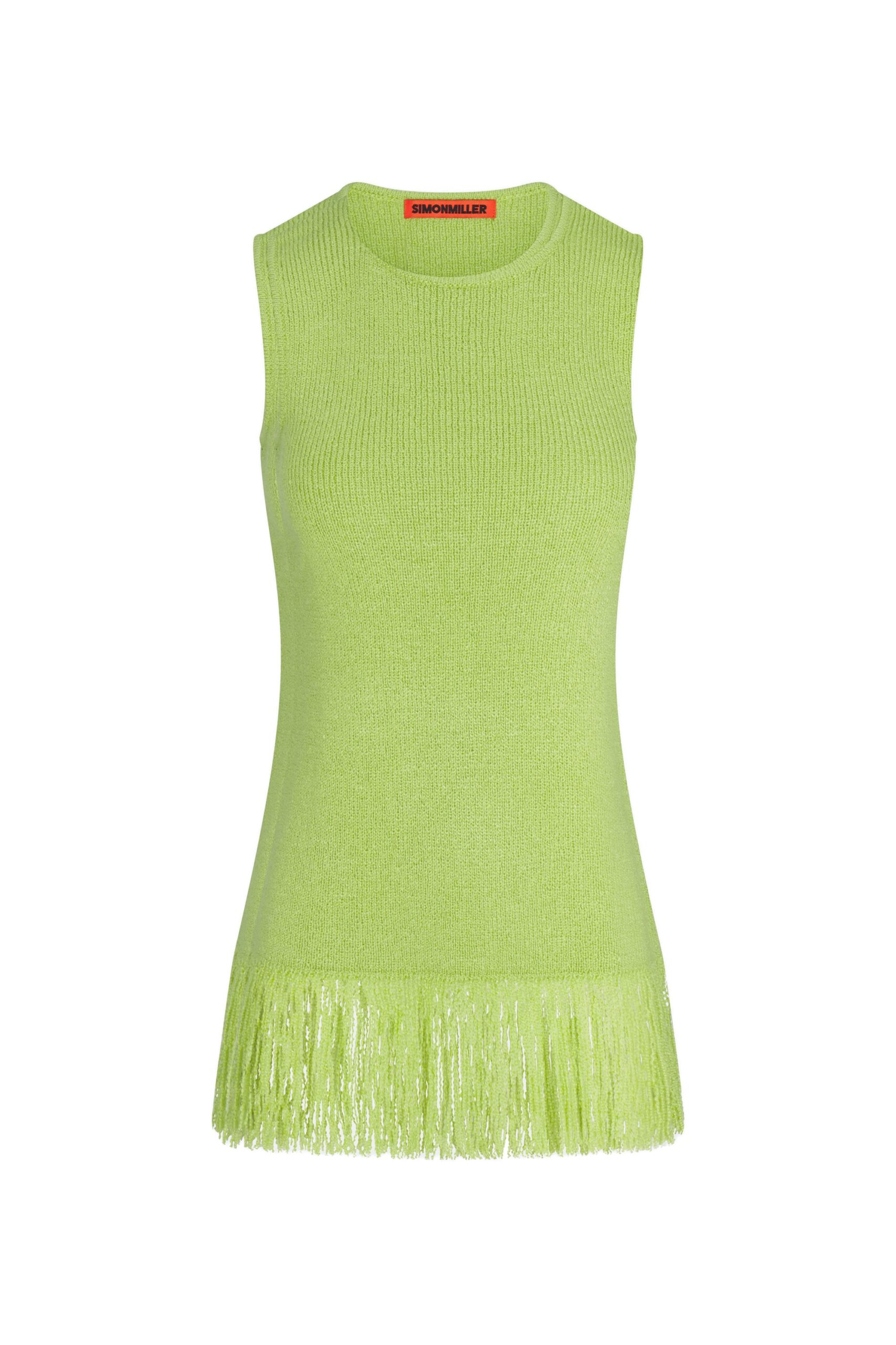 Simon Miller Lisel Knit Top in Lime Simon Miller Lisel Knit Top in Lime | Sleeveless Tops | Coveti