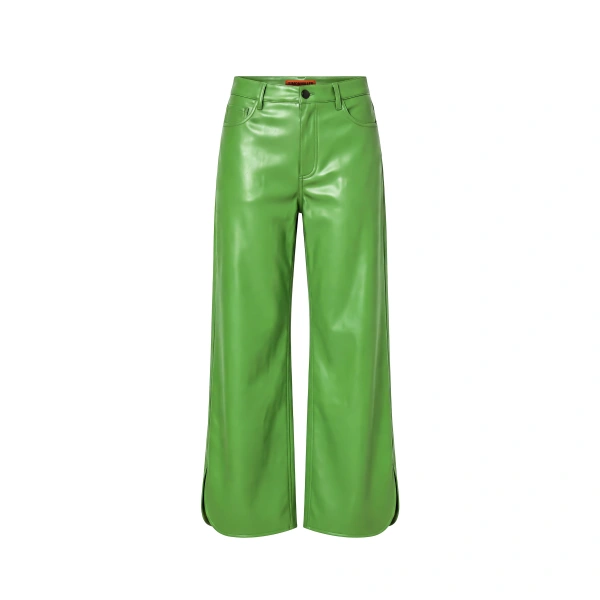 Livia Vegan Leather Pant in Matcha