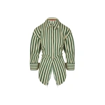 Simon Miller Loch Poplin Button Up in Gummy Green and Ecru | Shirts | Coveti