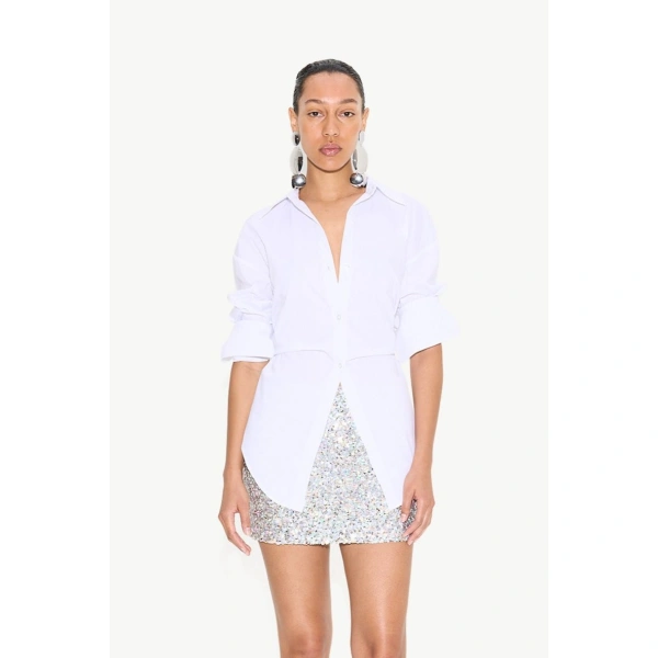 Simon Miller Loch Poplin Button Up in Macadamia | Shirts | Coveti