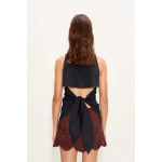 Simon Miller Loch Sleeveless Poplin Button Up in Black | Sleeveless Tops | Coveti