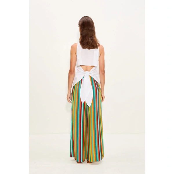 Simon Miller Loch Sleeveless Poplin Button Up in Macadamia | Sleeveless Tops | Coveti