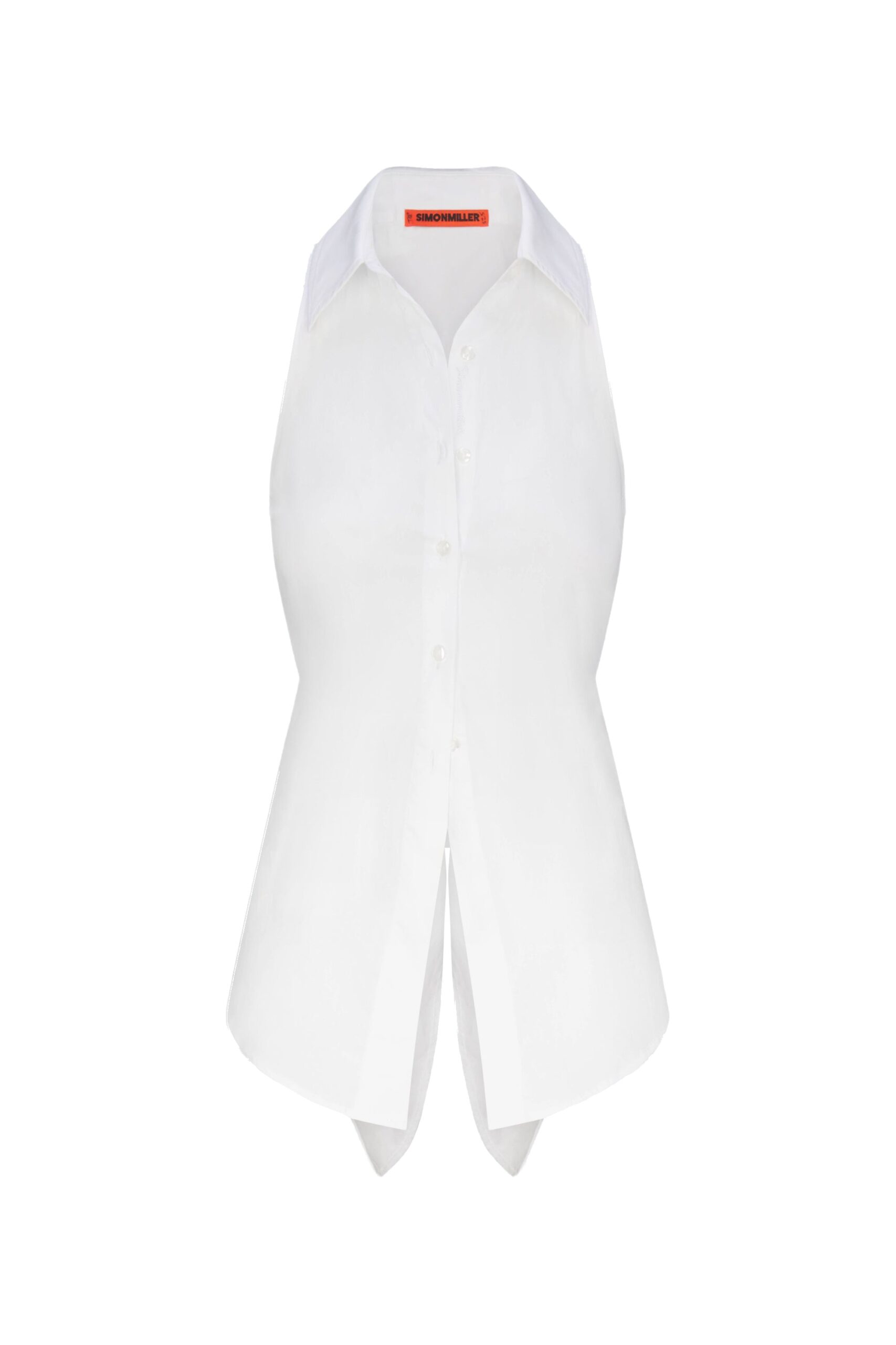 Simon Miller Loch Sleeveless Poplin Button Up in Macadamia Simon Miller Loch Sleeveless Poplin Button Up in Macadamia | Sleeveless Tops | Coveti