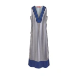 Simon Miller Mar Poplin Dress in Cobalt Stripe Combo | Maxi Dresses | Coveti