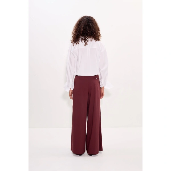 Simon Miller Maren Poplin Crochet Button Up in Macadamia | Shirts | Coveti