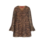 Simon Miller Marion Chiffon Dress in Tiger Stripe | Midi Dresses | Coveti