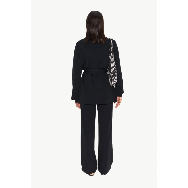 Simon Miller Max Belted Knit Cardigan in Black | Cardigans | Coveti