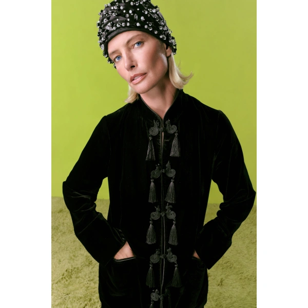 Simon Miller Moxie Velvet Jacket in Black | Jackets | Coveti