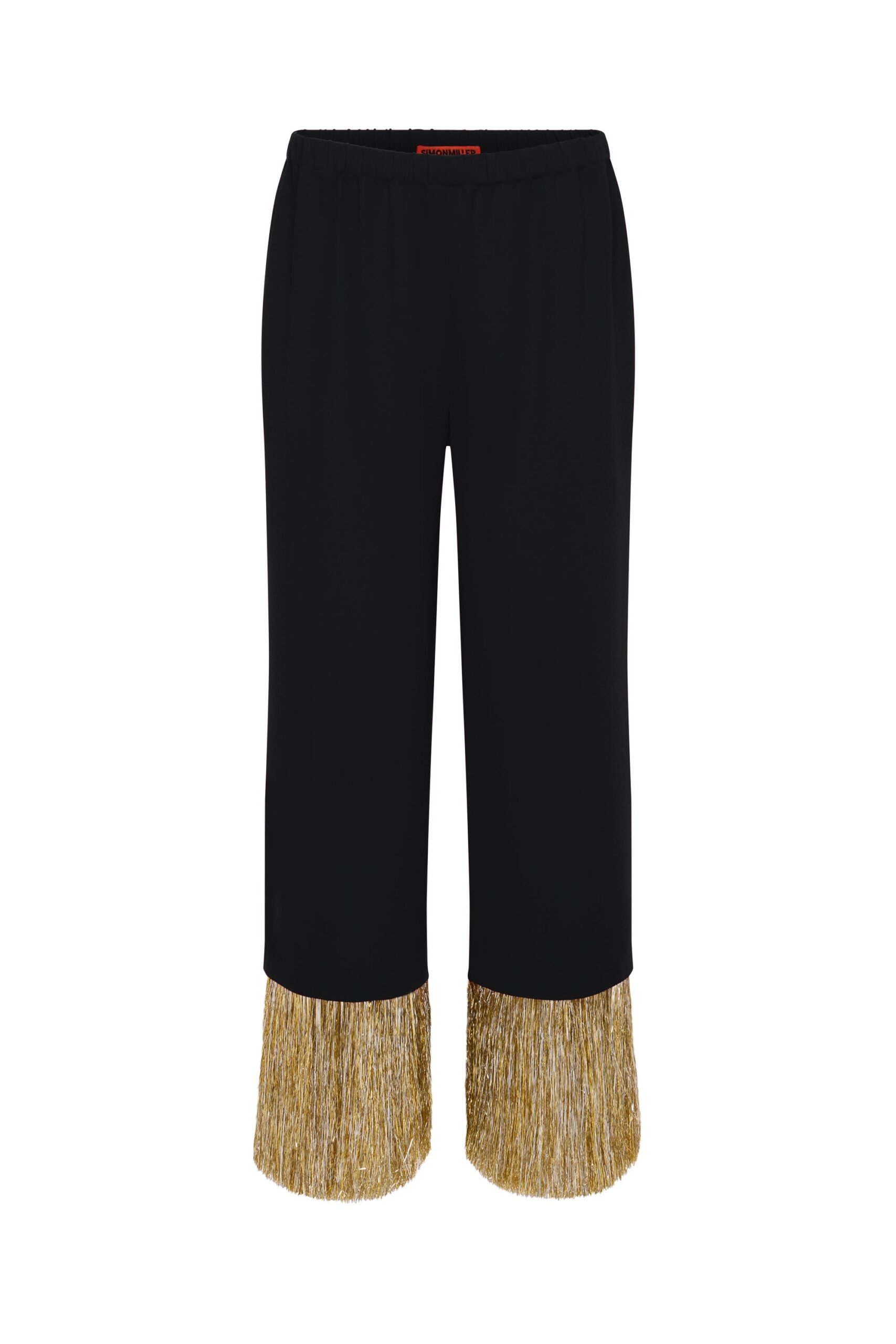 Simon Miller Nella Fringe Pant in Black Tinsel Simon Miller Nella Fringe Pant in Black Tinsel | Wide-Leg Pants | Coveti
