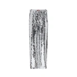 Simon Miller Nella Sequin Wide Leg Pant in Satellite Silver | Wide-Leg Pants | Coveti
