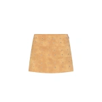 Simon Miller Nya Vegan Leather Mini Skirt in Sand | Mini Skirts | Coveti