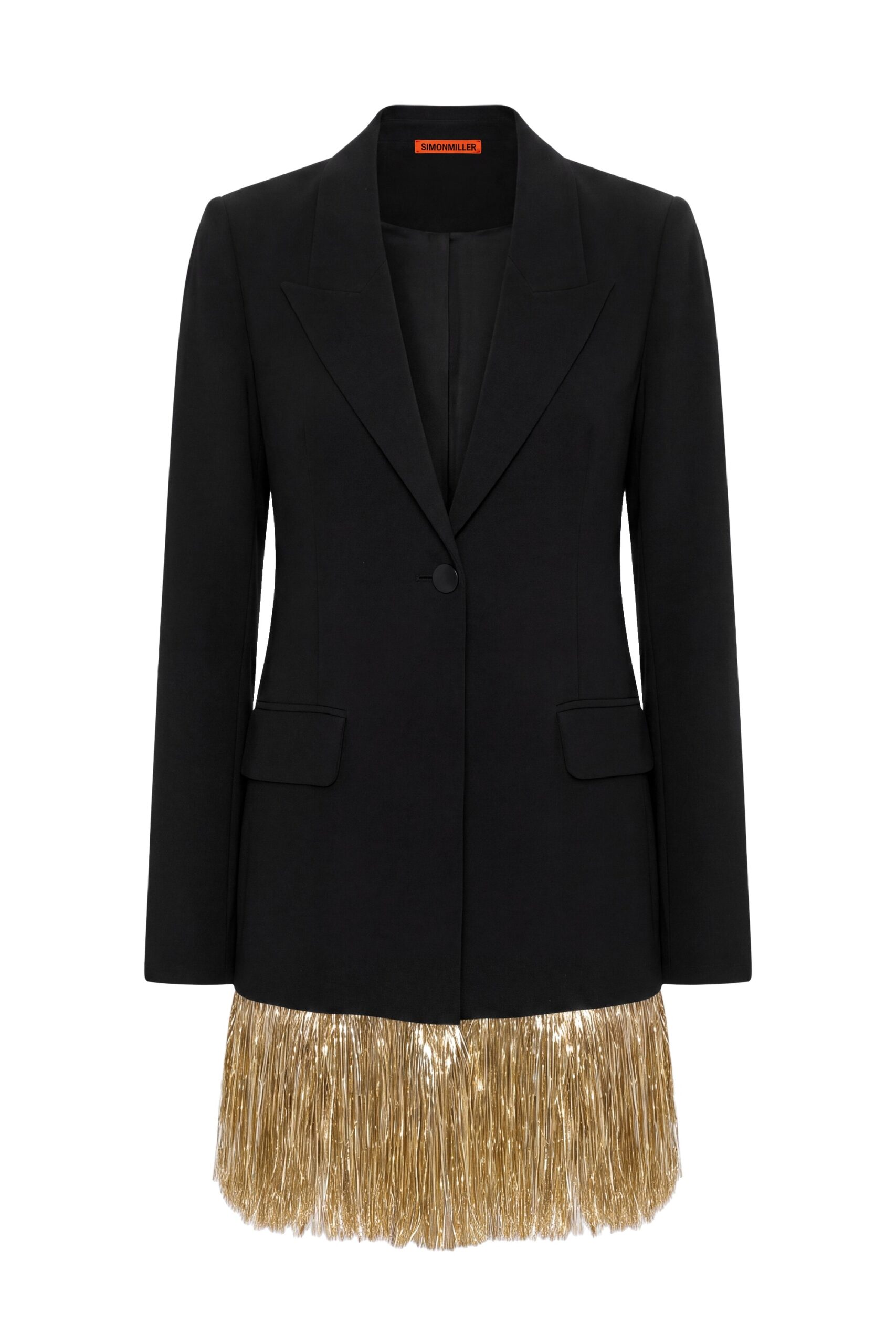 Simon Miller Odette Crepe Fringe Blazer in Black Tinsel Simon Miller Odette Crepe Fringe Blazer in Black Tinsel | Blazers | Coveti