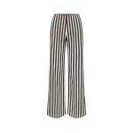 Simon Miller Pia Poplin Pant in Black and White Stripe | Wide-Leg Pants | Coveti