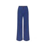 Simon Miller Pia Poplin Pant in Cobalt Stripe | Wide-Leg Pants | Coveti