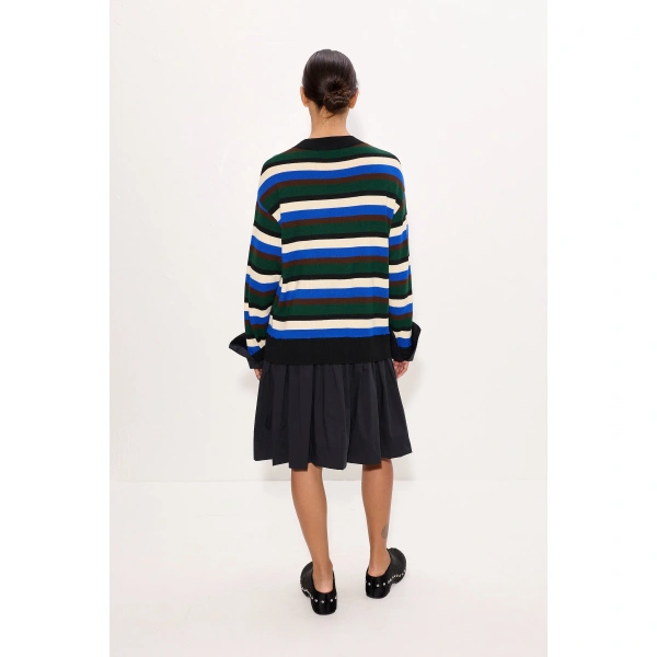Simon Miller Pip Poplin Combo Dress in Rugby Stripe | Mini Dresses | Coveti