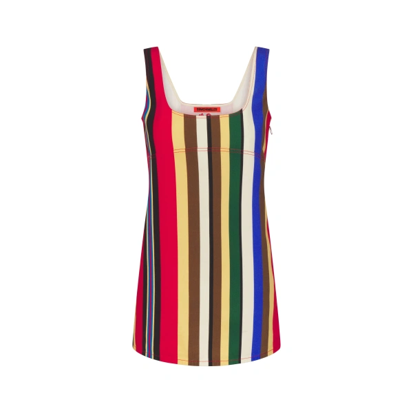 Sahara Denim Dress in Primary Stripe