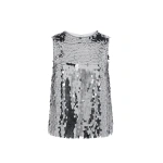 Simon Miller Shirley Sequin Top in Satellite Silver | Sequin Tops | Coveti