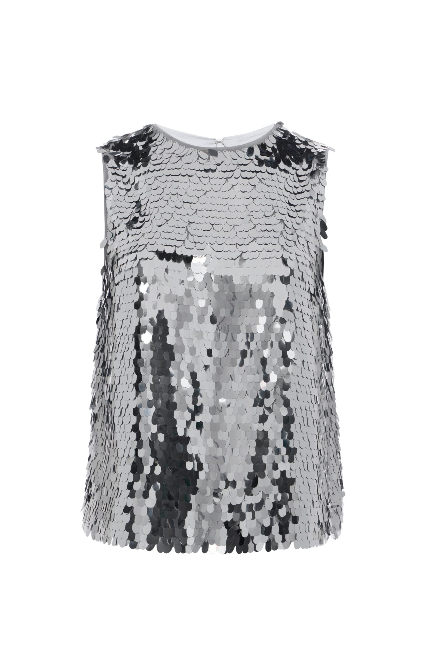 Simon Miller Shirley Sequin Top in Satellite Silver Simon Miller Shirley Sequin Top in Satellite Silver | Sequin Tops | Coveti
