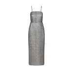 Simon Miller Verdelle Metallic Midi Dress in Pewter | Midi Dresses | Coveti