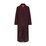 Simon Miller Vero Fringe Coat in Bordeaux | Coats | Coveti