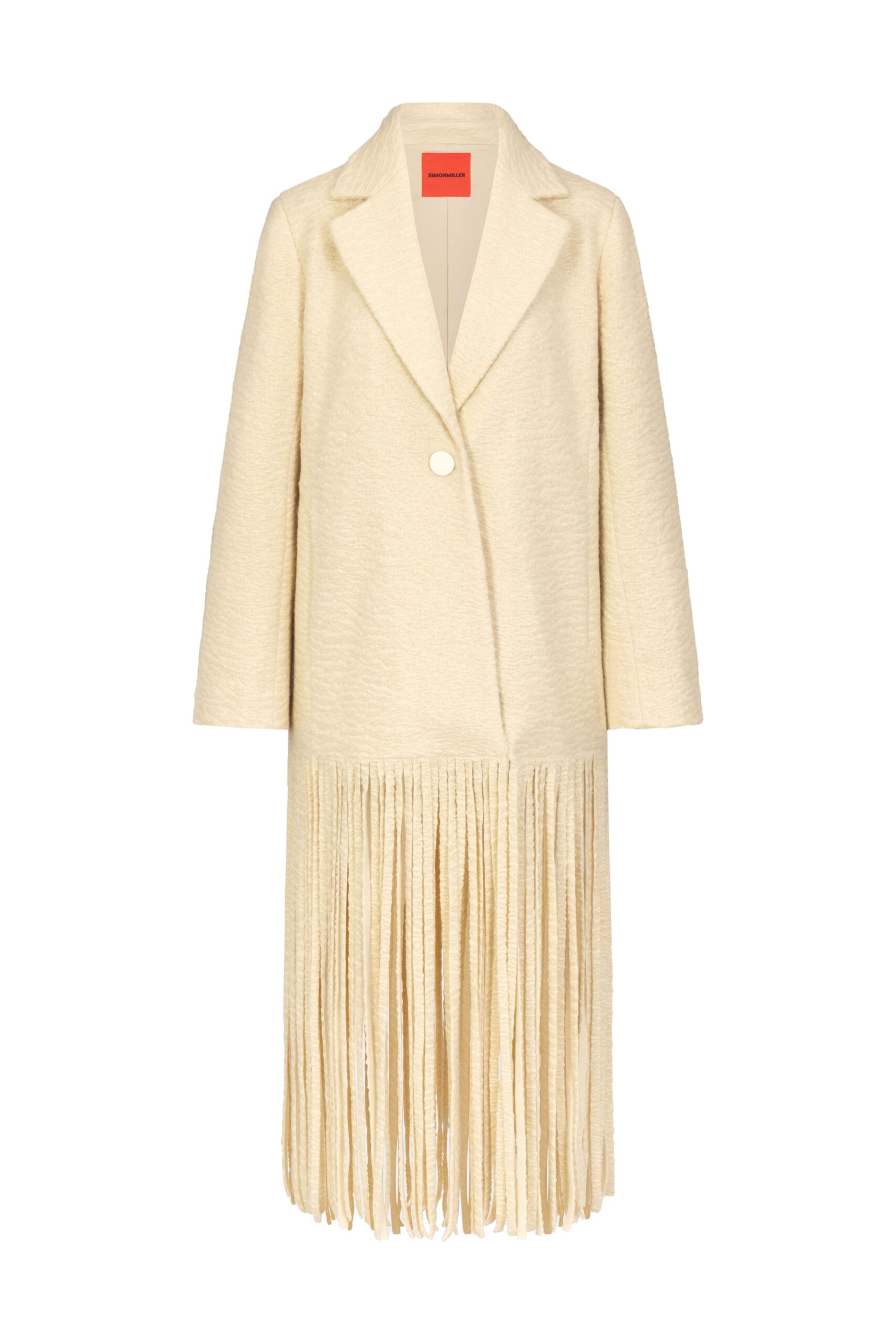 Simon Miller Vero Fringe Coat in Ivory Simon Miller Vero Fringe Coat in Ivory | Coats | Coveti