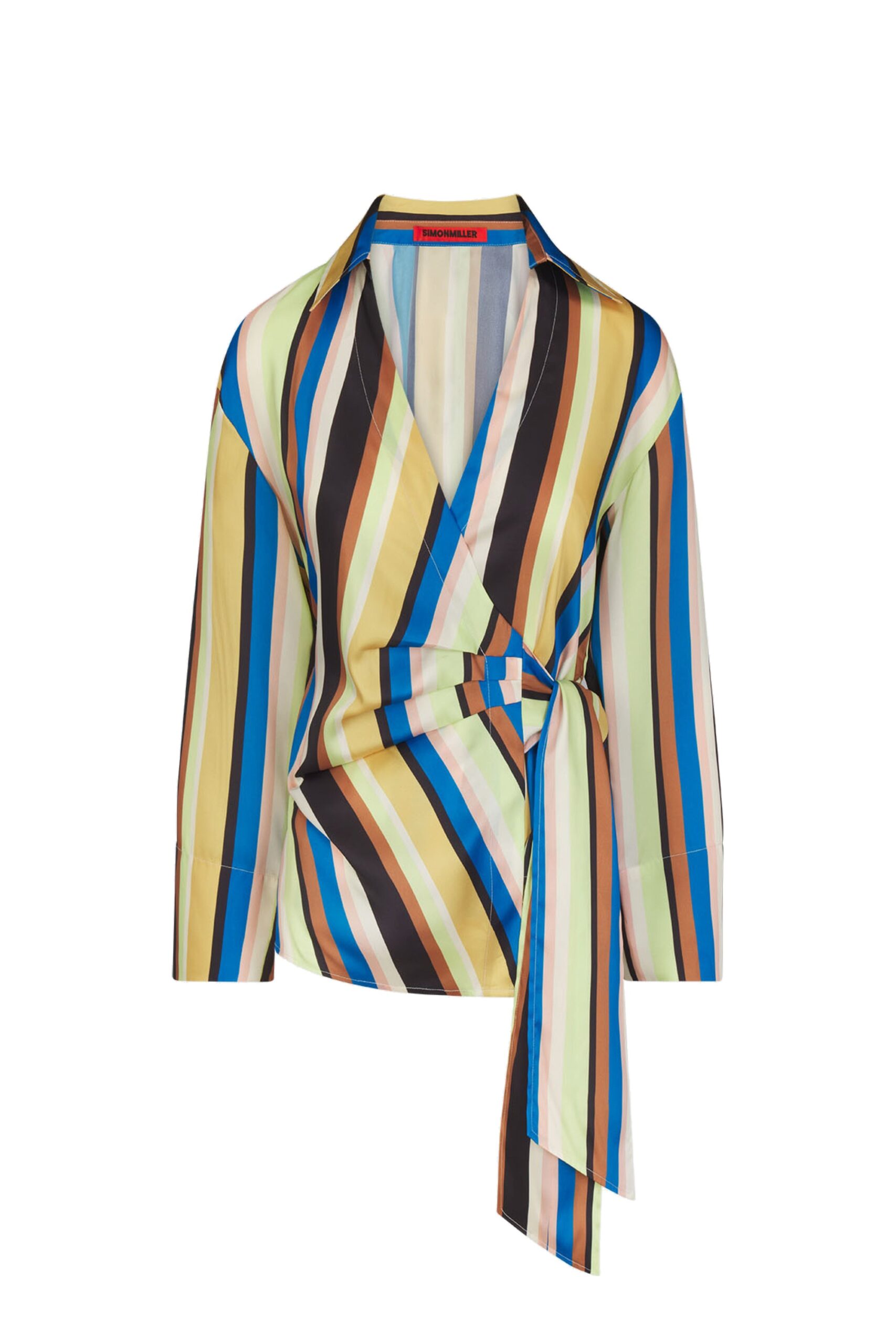 Simon Miller Vietta Twill Top in Ocean Stripe Simon Miller Vietta Twill Top in Ocean Stripe | Long Sleeve Tops | Coveti