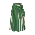 Simon Miller Vita Wrap Skirt in Green Stripe Combo | Wrap Skirts | Coveti