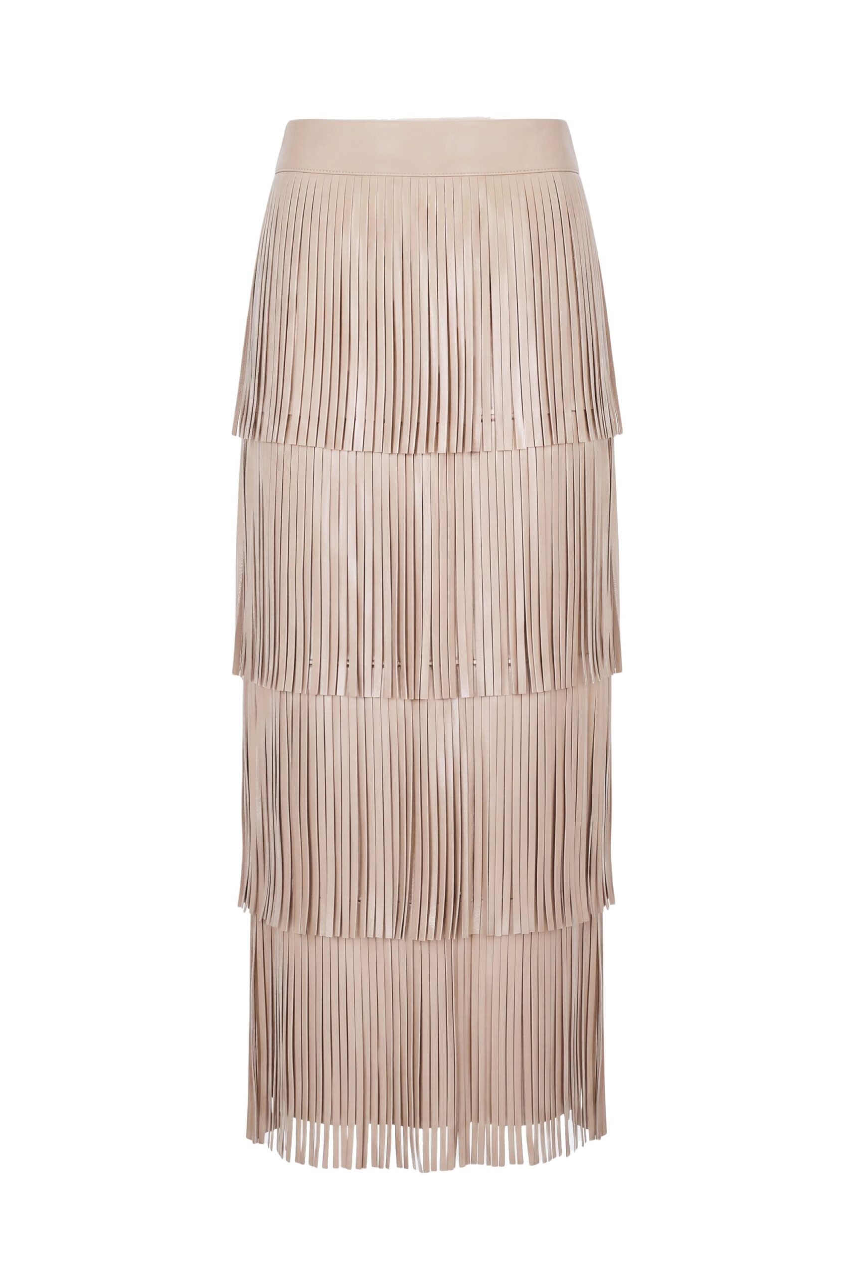Simon Miller Za Za Vegan Leather Fringe Skirt in Ecru Simon Miller Za Za Vegan Leather Fringe Skirt in Ecru | Leather Skirts | Coveti