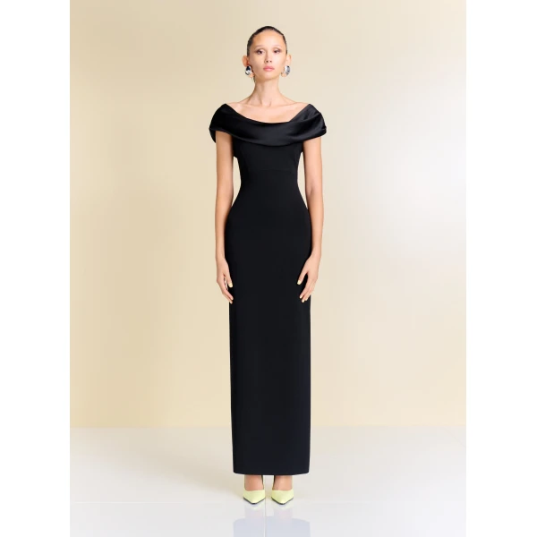 Solace London The Adele Maxi Dress in Black