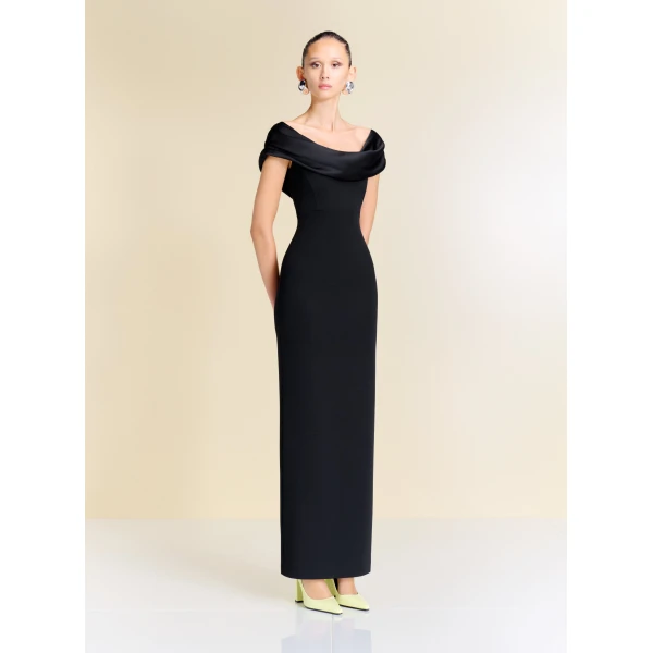 Solace London The Adele Maxi Dress in Black