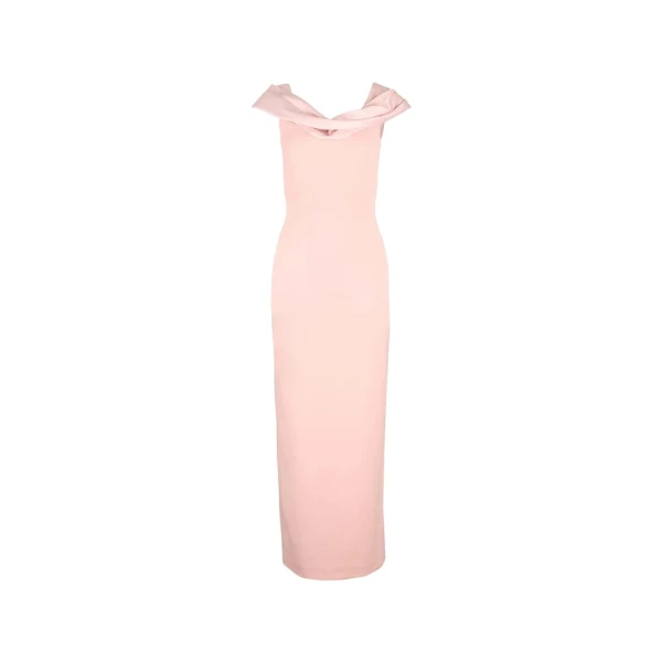 Solace London The Adele Maxi Dress in Pale Pink | Maxi Dresses | Coveti